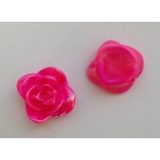 Kraal roos fel roze parelmoer 16 mm